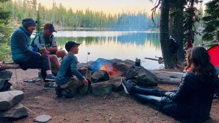 family Comfortable Camping Trip