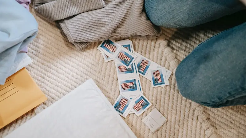 US Flag stamps sold by Walmart